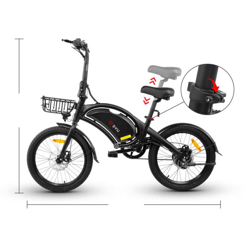DYU D20 36V/10Ah 240W Folding Electric Bike - Image 9