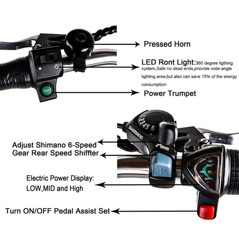 NAKTO Camel 36V/10Ah 250W/350W Electric Bike - Image 9