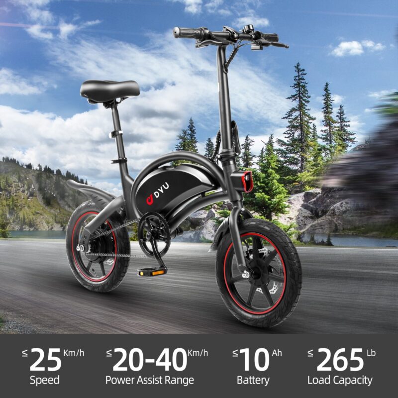 DYU D3F 36V/10Ah 250W Folding Electric Mini Bike - Image 8