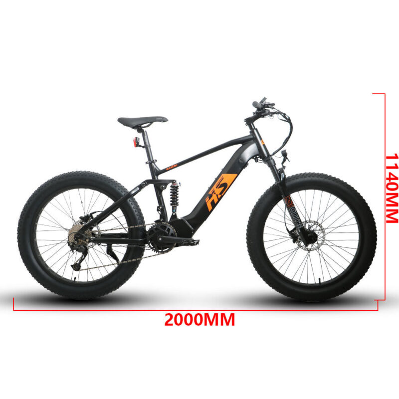 EUNORAU FAT-HS 48V/14Ah 1000W Fat Tire Electric Mountain Bike - Image 6