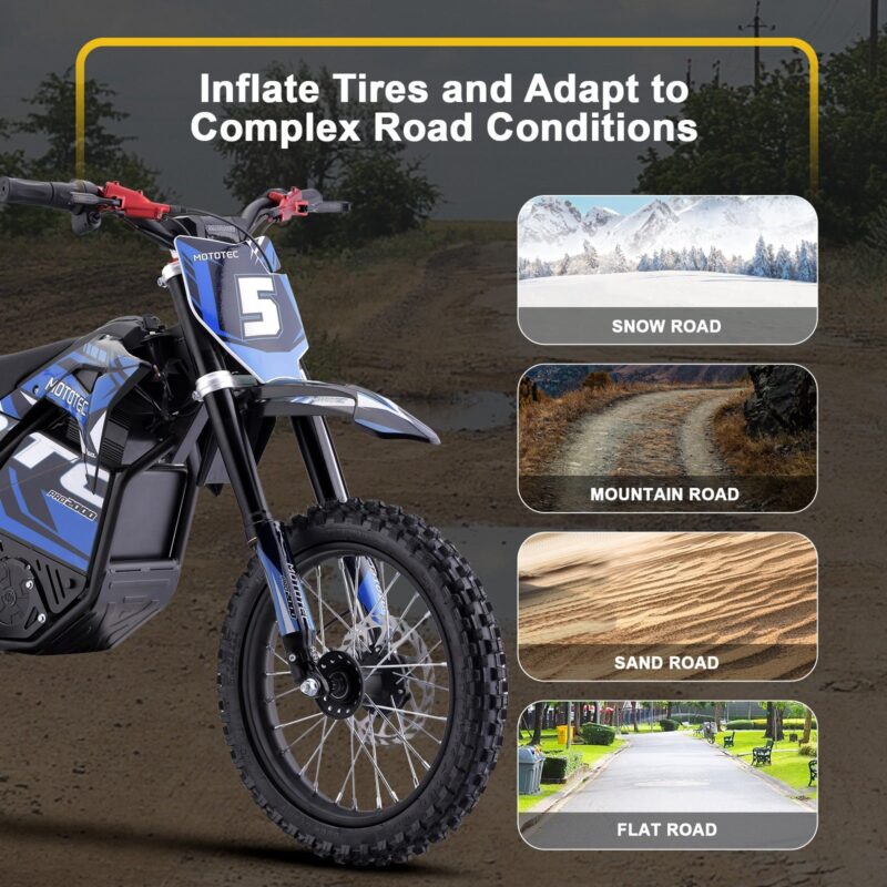 MotoTec Pro 60V/15.6Ah 2000W Off-Road Electric Dirt Bike (HP115E) - Image 21
