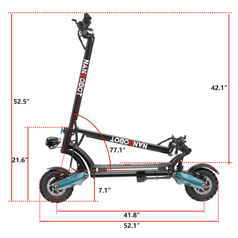 NANROBOT D6+ 2.0 52V/26Ah 2000W Electric Scooter - Image 10