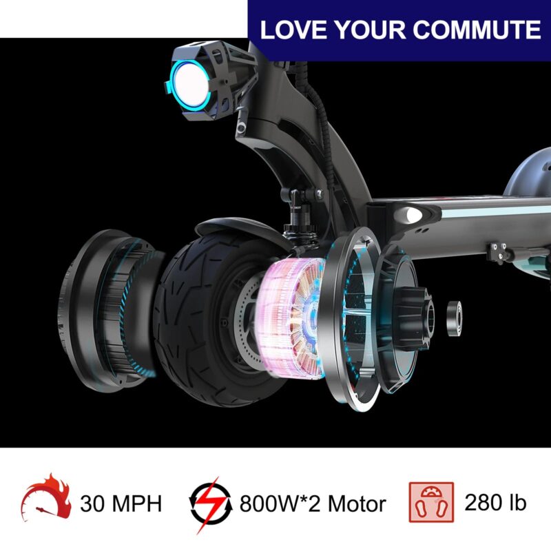 NANROBOT Lightning 3.0 48V/18.2Ah 1600W Electric Scooter - Image 8