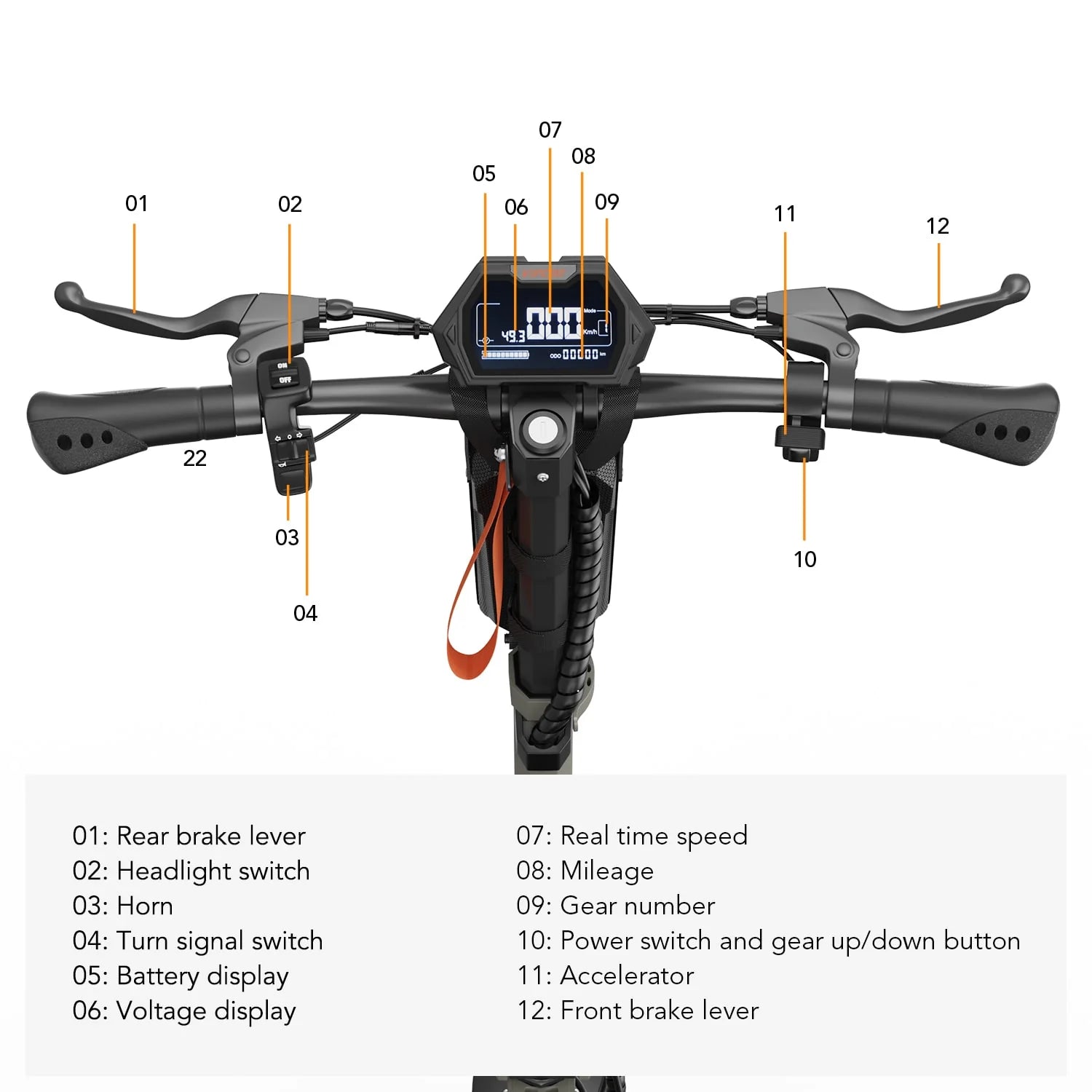 VIPCOO VS2 48V/13Ah 700W Electric Scooter - Image 11