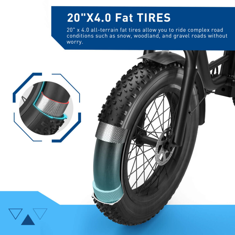 Hiboy EX6 48V/15Ah 500W Fat Tire Electric Bike - Image 6