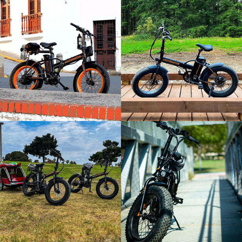 AOSTIRMOTOR A20 36V/13Ah 500W Fat Tire Folding Electric Bike - Image 9