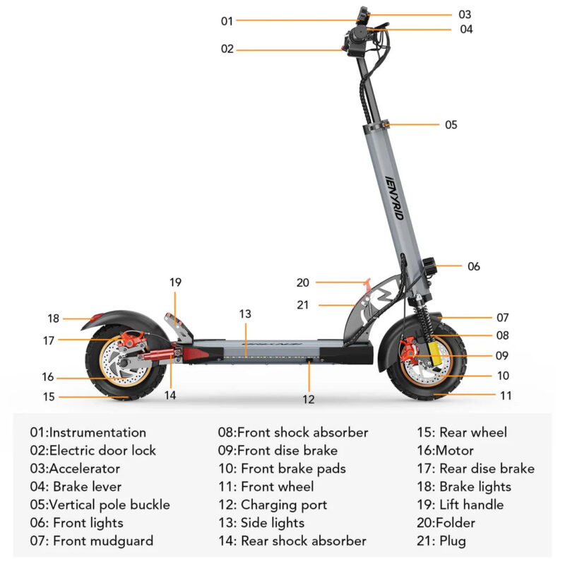 iENYRID A1 48V/12.5Ah 800W Electric Scooter - Image 13