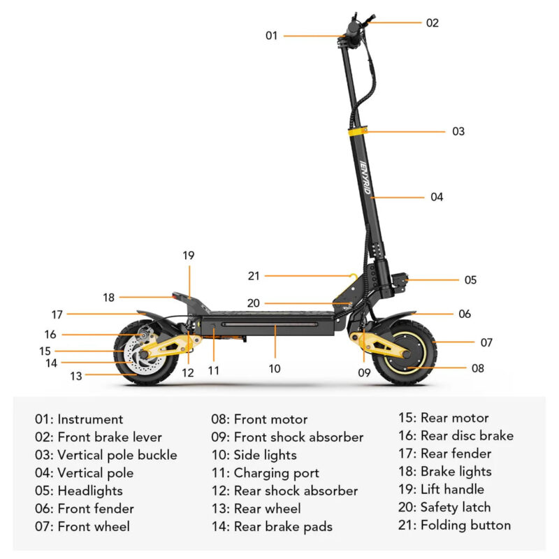 iENYRID ES1 48V/20.8Ah 2400W Electric Scooter - Image 11