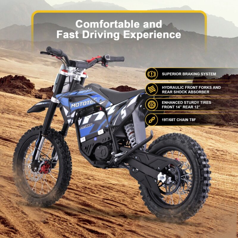 MotoTec Pro 60V/15.6Ah 2000W Off-Road Electric Dirt Bike (HP115E) - Image 24
