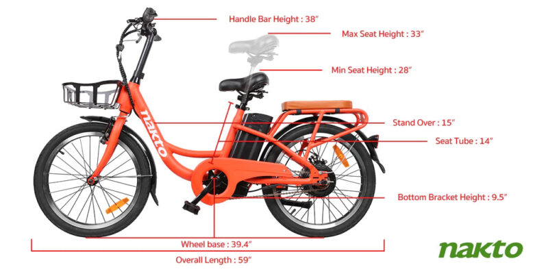 NAKTO Pony 36V/10Ah 450W Electric Bike - Image 12
