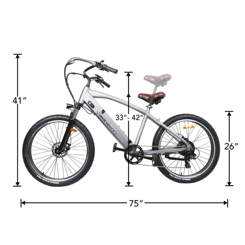 NAKTO Santa Monica 48V/10Ah 750W Fat Tire Electric Bike - Image 6